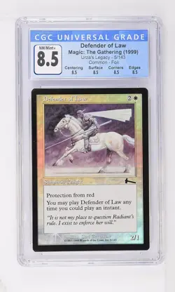 DEFENDER OF LAW Urza's Legacy Foil C CGC 8.5 Q MTG [Nostalgium] - Image 1