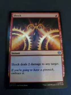 NM Foil Shock, MTG, Marvel's Spider-Man, Magic the Gathering, 88 - Image 1
