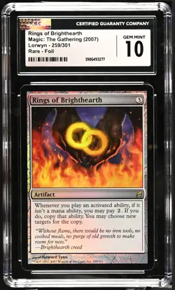 RINGS OF BRIGHTHEARTH Lorwyn Foil Rare CGC 10 MTG [Nostalgium] - Image 1