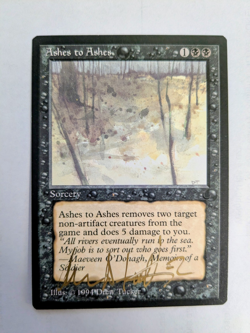 MTG THE DARK SIGNED IN GOLD Ashes to Ashes - Image 1