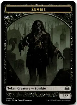 MTG Zombie Token T Shadows over Innistrad 5 LP - Image 1