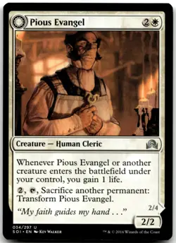 MTG Pious Evangel U Shadows over Innistrad 34 LP - Image 1