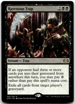 MTG Ravenous Trap R Double Masters 103 LP - Image 1