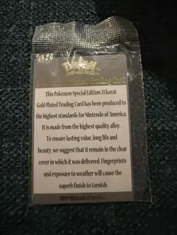 Pokemon Togepi 23 Karat Gold Plated Trading Card with Sealed COA - Burger King - Image 5