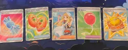 Pokemon Lillie's Determination #169 Mega Evolution TCG + 4 Item Full Art Cards - Image 1