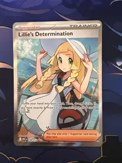 Pokemon Lillie's Determination #169 Mega Evolution TCG + 4 Item Full Art Cards - Image 2