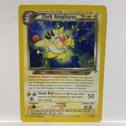 Dark Ampharos - 1/105 - Pokemon Neo Destiny Unlimited Holo Rare Card WOTC LP - Image 1