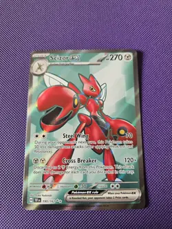 Pokemon TCG Scizor EX 195/162 Sv05: Temporal Forces Full Art Holo Card - Image 1
