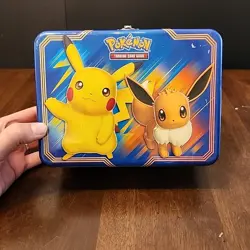 Pokemon 2018 Pikachu Eevee Tin Lunch Box Only (NO CARDS) - Image 1