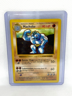 Machoke Base Set 34/102 Shadowless Pokemon Trading Card - Image 1