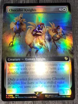 Mtg. Chocobo Knights. FOIL Extended Art. Final Fantasy. Pack Fresh - Image 1