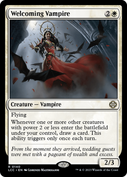 Welcoming Vampire #140 | NM | The Lost Caverns of Ixalan Commander Magic MTG - Image 1