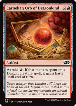 Carnelian Orb of Dragonkind #131 | Near Mint | Foundations Jumpstart Magic MTG - Image 1