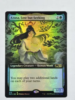 Azusa, Lost but Seeking (Extended Art) Core Set 2021 Foil - Image 1