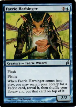 MTG: Lorwyn: Faerie Harbinger: Lightly Played Condition - Image 1