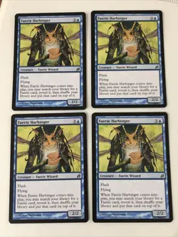 Faerie Harbinger X4 Lorwyn NM Condition See Front/back Pics - Image 1