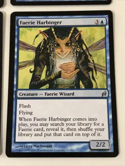 Faerie Harbinger X4 Lorwyn NM Condition See Front/back Pics - Image 2