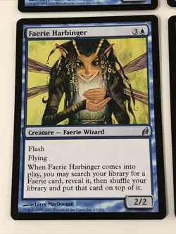Faerie Harbinger X4 Lorwyn NM Condition See Front/back Pics - Image 3