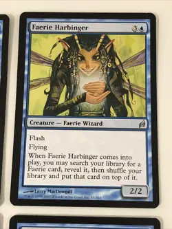 Faerie Harbinger X4 Lorwyn NM Condition See Front/back Pics - Image 4