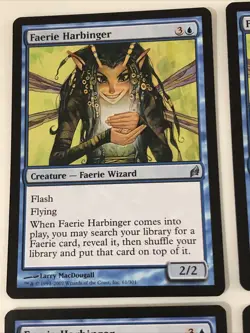 Faerie Harbinger X4 Lorwyn NM Condition See Front/back Pics - Image 5