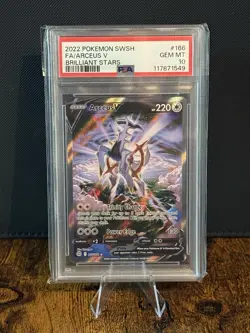 2022 Pokemon Brilliant Stars Arceus V Full Art Alternate Art #166 PSA 10 - Image 1