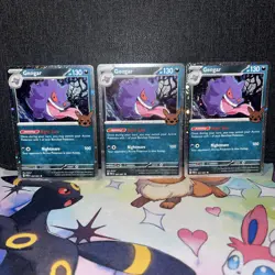 3x Gengar (Cosmos Holo) 057/091 Trick or Trade 2024 Holo Pokemon PACK FRESH - Image 1