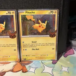 3x Pikachu 018/091 Trick or Trade Cosmos Holo Pokemon MINT Pack Fresh - Image 4