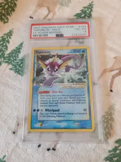 Pokemon Vaporeon Gold Star 102/108 Power Keepers PSA 4 - Image 3