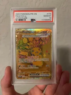 Pikachu ex 179/131 Pokemon Prismatic Evolutions (PSA 10) Gem Mint - Image 1