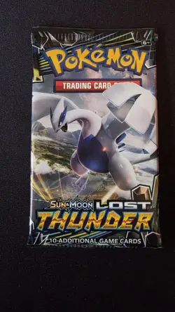 Pokemon Sun Moon Lost Thunder Booster Pack -LUGIA (FACTORY SEALED) 820650804557 - Image 1