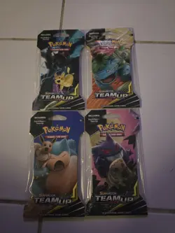Pokemon TCG Sun & Moon Team Up Lot Of 4 Sleeved Booster Packs Art Set SEALED 820650804878 - Image 1