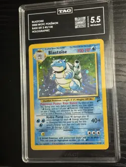 Pokemon TCG TAG 5.5 Graded Blastoise 002/130 Base Set 2 Holo WOTC 2000 - Image 4