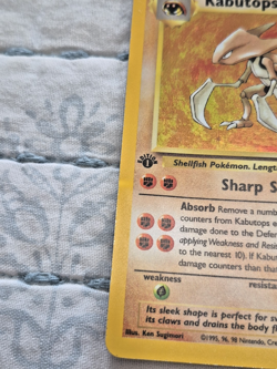 Pokemon TCG Kabutops Fossil 9/62 Holo 1st Edition Holo Rare MP Moderately Played - Image 3