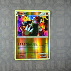 Pokemon TCG Groudon Call of Legends CL 6/95 Reverse Holo Rare HGSS Fighting LP - Image 1