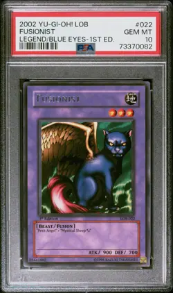 Yugioh- Fusionist 1st Ed PSA 10 Gem Mint (LOB-022) Legend Of Blue Eyes - Image 3