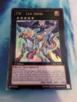 YuGiOh! ZW - Leo Arms CBLZ-EN047 Ultra Rare 1st Edition LP - Image 1