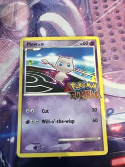 Mew Rumble 10/16 Holo Rare Pokemon Card 2009 Nintendo EXCLUSIVE PROMO - Image 1