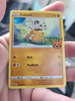 POKEMON TCG Cubone 069/163 Trick or Trade BOOster Halloween Stamped Card Rare - Image 1