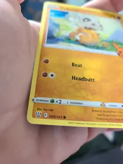 POKEMON TCG Cubone 069/163 Trick or Trade BOOster Halloween Stamped Card Rare - Image 2