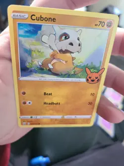 POKEMON TCG Cubone 069/163 Trick or Trade BOOster Halloween Stamped Card Rare - Image 3