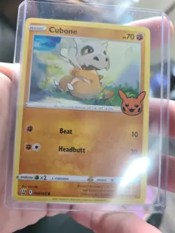 POKEMON TCG Cubone 069/163 Trick or Trade BOOster Halloween Stamped Card Rare - Image 4