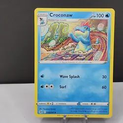 Pokemon TCG Croconaw 056/264 Sword & Shield Fusion Strike Holo Card - Image 1