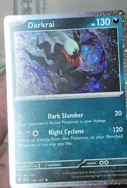 2 SWIRL 🌀 Darkrai 136/197 Cosmos Holo Rare Obsidian Flames Pokemon Card - NM - Image 2