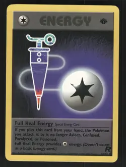 Full Heal Energy 81/82 1st Edition Team Rocket Uncommon Pokemon Card - Image 1