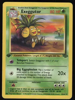 Exeggutor 35/64 1st Edition Jungle Uncommon Pokemon Card - Image 1