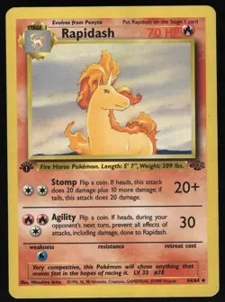 Rapidash 44/64 1st Edition Jungle Uncommon Pokemon Card - Image 1