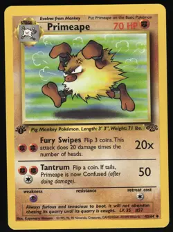 Primeape 43/64 1st Edition Jungle Uncommon Pokemon Card - Image 4