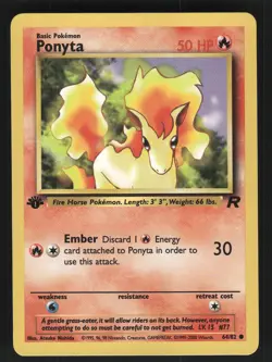 Ponyta 64/82 1st Edition Team Rocket Common Pokemon Card - Image 4