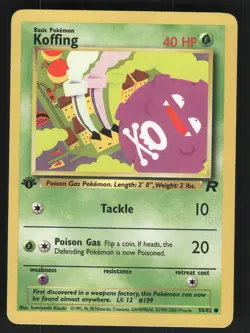 Koffing 58/82 1st Edition Team Rocket Common Pokemon Card - Image 4