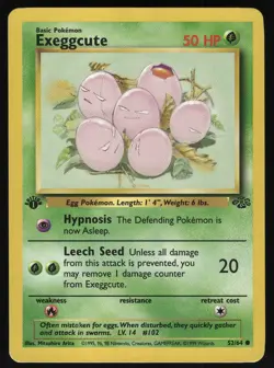 Exeggcute 52/64 1st Edition Jungle Common Pokemon Card - Image 4